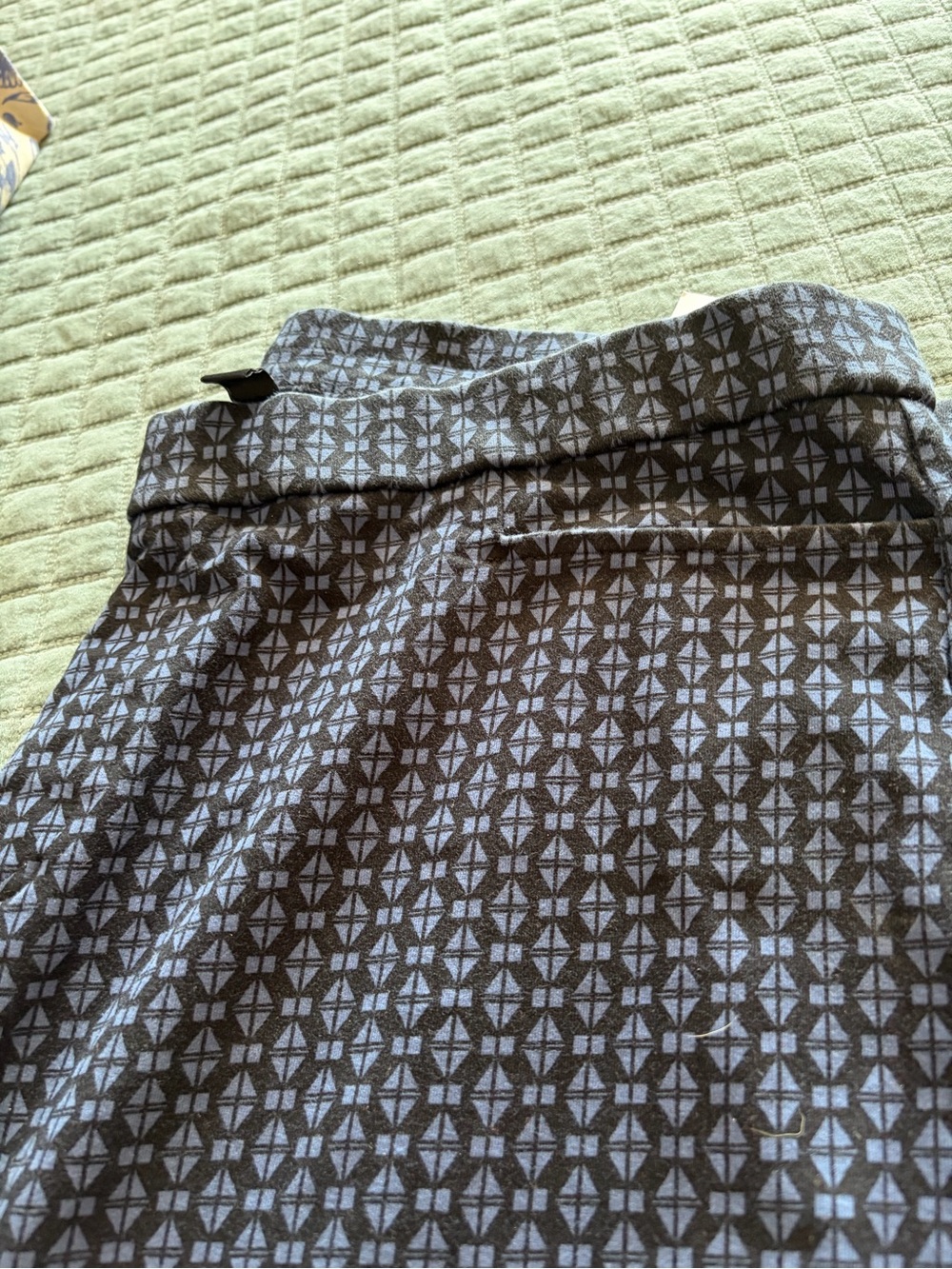 Susan Graver Black and Gray Geometric Pencil Skirt